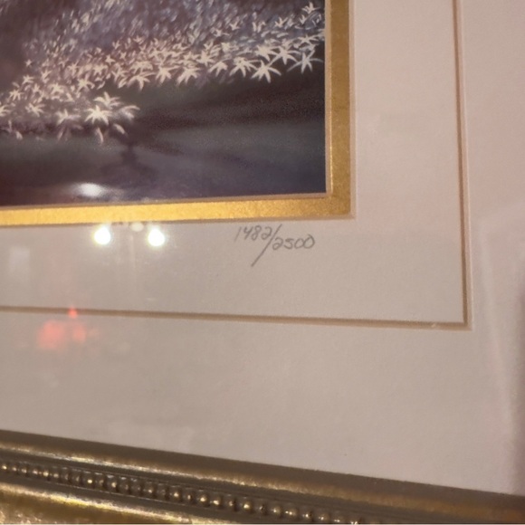 Disney Tinkerbell Framed Peter Pan Artwork Night Flight 1482/2500 LE Tink - Picture 3 of 13